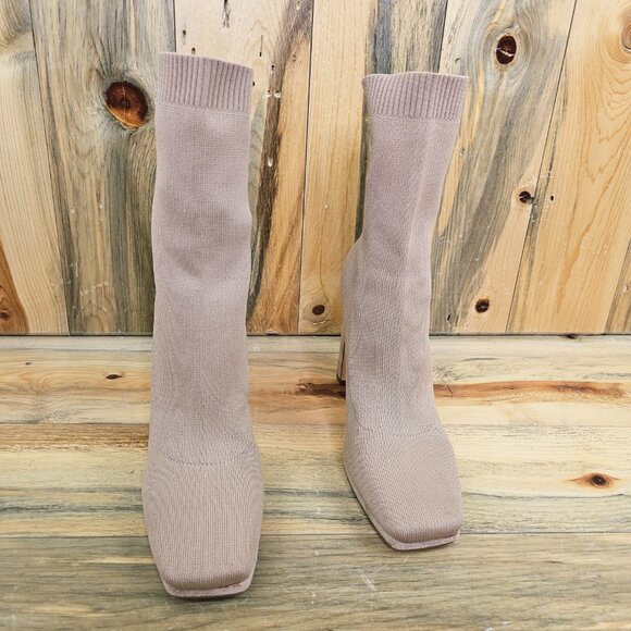 Lulu's Synoy Nude Sock Boots - Picture 6 of 9